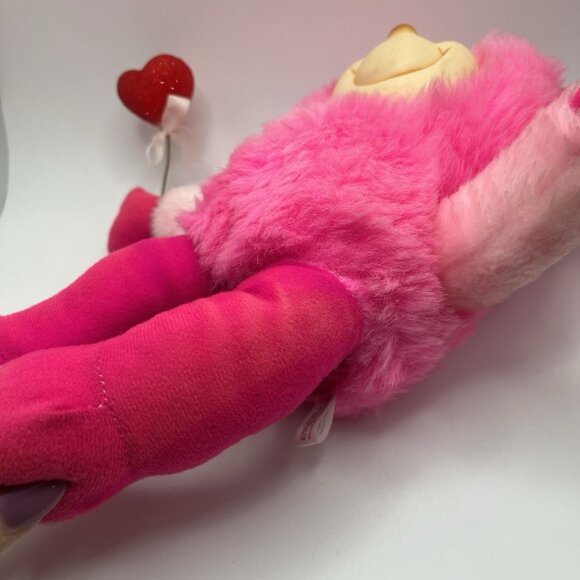 Vintage 80s Flower Pets Pink Sprite Plush Stuffed Animal Doll Toy Rubber Face - Picture 6 of 10